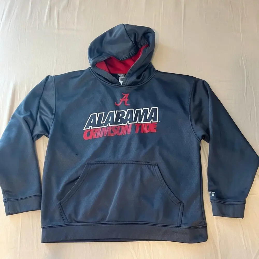 Boys University of Alabama “Alabama Crimson Tide” Gray Hoodie Size 10/12 Large